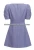 Import European design trendy purple short sleeves with zipper short women career dress from China