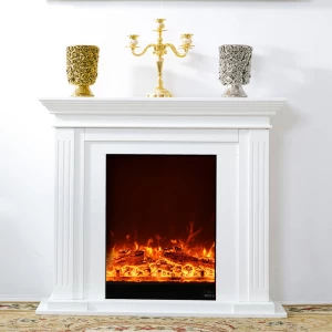 European MDF indoor Wood burning Fireplace Mantel with sgs certificate