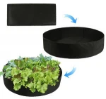 Fabric Raised Garden Bed 50 Gallons Round Planting Container Grow Bags Breathable Felt Fabric Planter Pot for Plants Nursery Pot