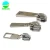 Import Factory Custom nice quality fan shape zipper head stainless steel metal zipper slider from China