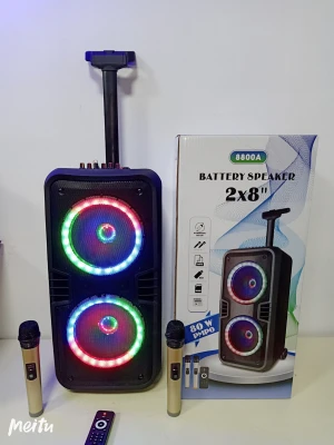 Factory direct trolley speaker karaoke subwoofer portable speaker with USB charger outdoor speaker