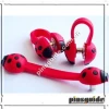 Factory Directly Sales Custom Laddybug Shape Soft PVC Cable Winder For Headphone