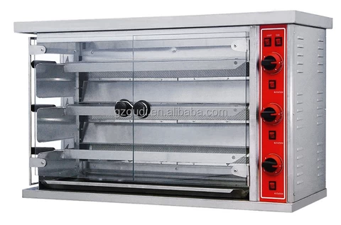 Factory outlet commercial stainless steel gas chicken grill car rotisserie oven machine gas for sale