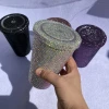 Factory price dazzling fashionable bling colorful crystal glass stone plastic cup for Christmas gift to family