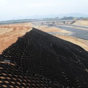 Factory price Guangzhou Thailand 100mm height soil gravel stabilizer cheap plastic gravel grid hdpe geocell for soil stability