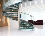Factory supply price spiral stair glass steel treads spiral stair for spiral garden house