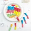 Factory Wholesale Halal Certified Supply Caterpillar Shaped Gummy Candy Sour and Sweet Flavor