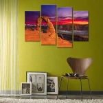 Famous American Scenic Spots Landscape Pictures Modern Canvas Painting 4 Panels