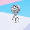 Fashion Charms Bead Pattern Tassel Pendant Silver Charms 925 Sterling Silver Pendant Charms Fit Bracelets and Necklace