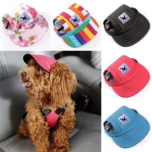 Fashion Hat For Small Dog Cat Baseball Cap Visor Cap With Ear Holes Pet Products Outdoor Accessories Sun Hat