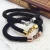 Import Fashion stainless steel jewelry Colorful gold circle Red Rope Bracelet Rose Gold female titanium steel Hand rope chain from China