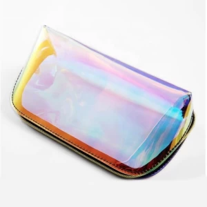 Fashion Women Makeup Case Laser Cosmetic Bags Transparent Cosmetic Pouch Ladies Portable Make Up Pouch Organizer