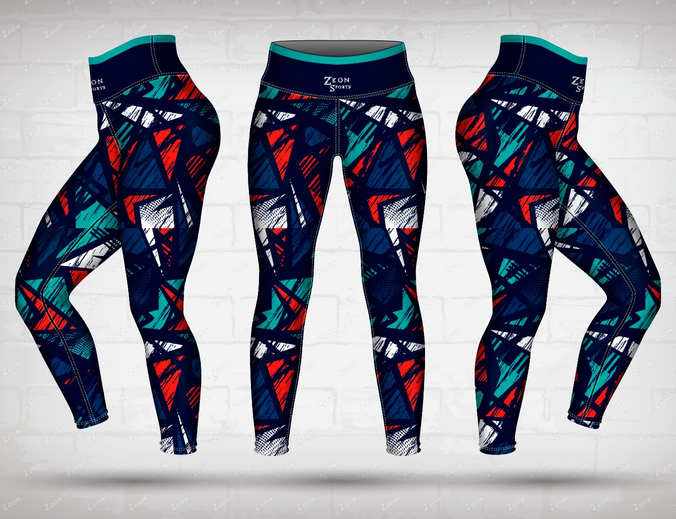 fashionable cool custom geometric patterns sports fitness Yoga leggings pants tights