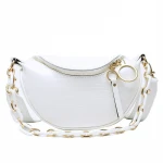 Fashionable Cross Section Square Leisure Portable Zipper Shoulder Motorcycle Bag Pu Polyester Waist Bag