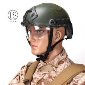 fast MH tactical Outdoor CS Cycling Cap Airsoft Military Shooting Camouflage helmet with Goggles Safety helmet