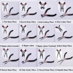 Ferronickel Carbon-Hardened Steel Round Nose End Cutting Jewelry Pliers Tools DIY Equipment Pliers Fit Handcraft Beadwork Repair