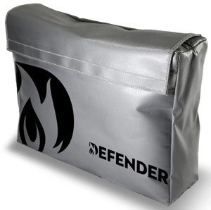 Fireproof Lock Box Bag for Documents - Fire Proof Safe Document Holder Bags - Waterproof Storage Safety for Files, Money