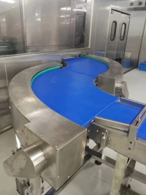 Food Grade Customized Curve Belt Manufacturer Belt Conveyor With Horizontal Curves