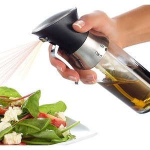 Food Grade Plastic 2 in 1 Cooking olive oil and Vinegar Spray Dispenser Bottle for Kitchen