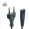 Free Sample 220V High Quality VDE H05VVH2-F 2*0.75mm2 Cable EU Plug Extention 2 Pin IEC C7 AC Power Cords