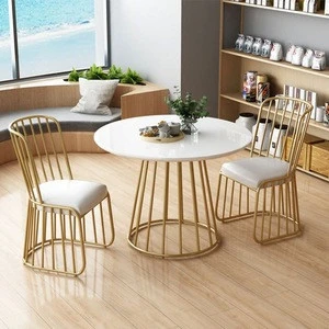 free sample NEW design wooden Dining table and chairs set restaurant metal furniture cafeteria table and chair