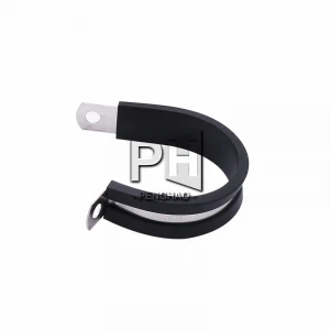 Free shipping  304 Stainless Steel Rubber Lined P Clips Cable Mounting Hose Pipe Clamp Mikalor