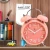 Import Free Shipping! Round Shape Large Size Silent Alarm Clock Fashion Personality Lazy Student Kid Alarm Clock Beside Bed 5 Colors from China