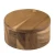 Import FSC Custom Brown Wood Salt Cellar With 2 Compartments Wood Round Salt Box Spice Box with Swivel Cover from China