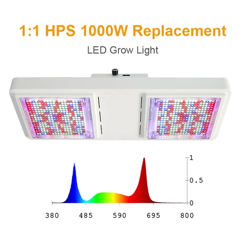 Full spectrum led lamp to replace 1000w 1000 w watt hps hydroponic high pressure sodium grow light