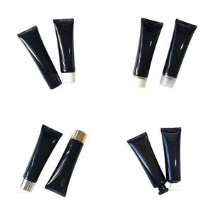 Fuyun 50ml cosmetic plastic black matt men facial cleanser tube