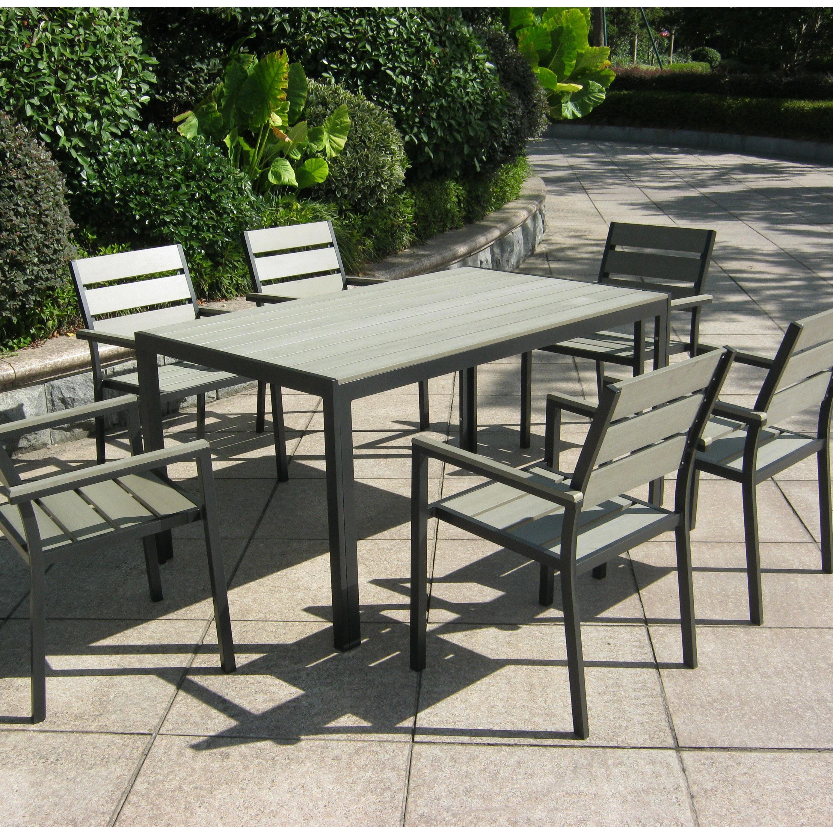 Garden Furniture Low MOQ Plastic Wooden Aluminium Dining Table