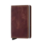 Genuine Leather RFID Blocking Pop up Card Holder Wallet