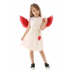 Girls Angel Cupid Cosplay White Dress For Kids Valentines Day Costumes