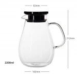 Glass Pitcher Water Glass Pitcher With Lid Iced Tea Pitcher Water Jug Hot Cold Water Ice Tea glasses