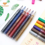Glitter Acrylic Paint Markers Pen Art Permanent Paint Pens for Painting on Rock Easter Egg DIY Craft Projects
