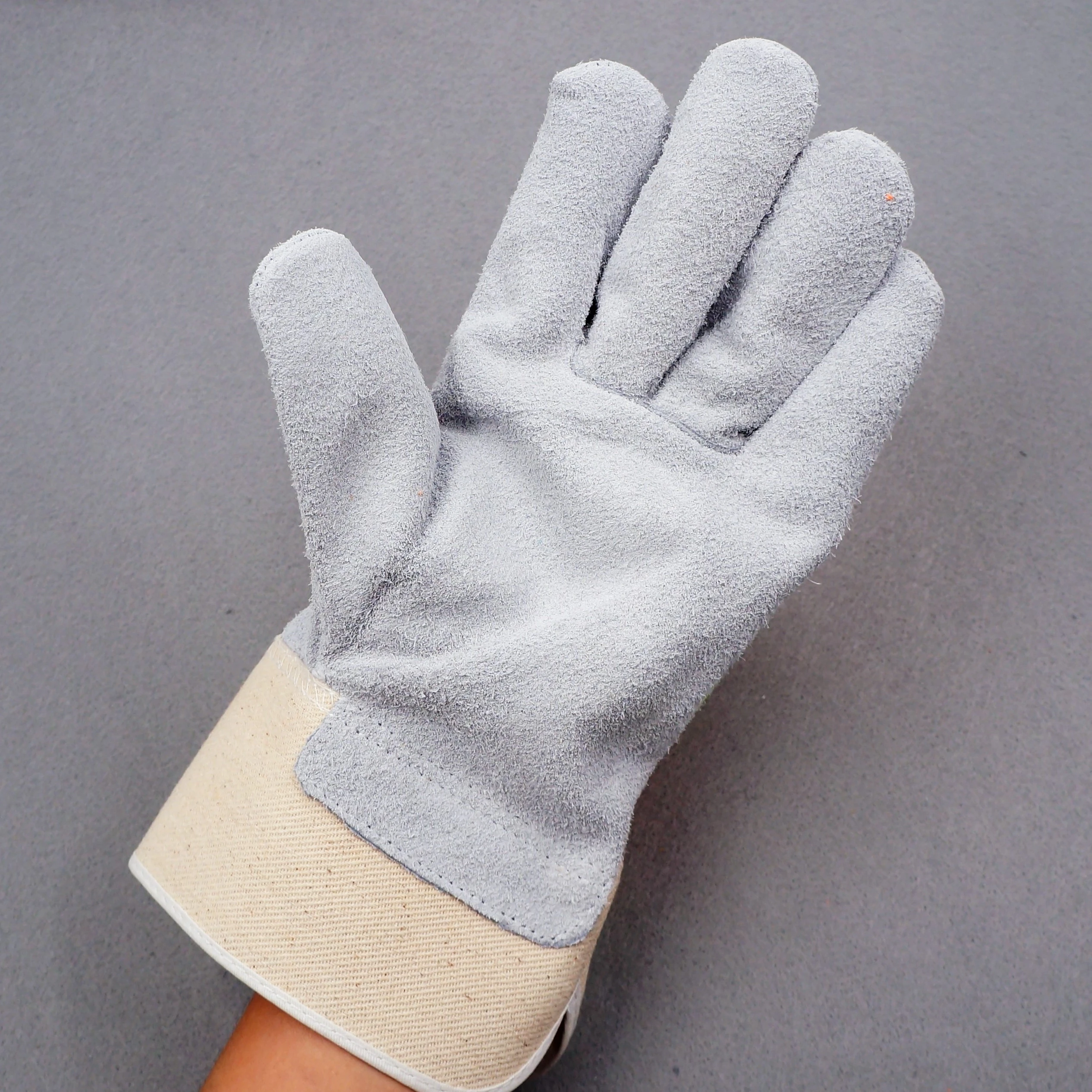 GLOVEMAN HI-VIS Rigger Suede Cowhide leather safety gloves/ Reflective working gloves/Safety gloves