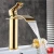 Import Gold and  Brass Bathroom Faucet Bathroom Basin Faucet Mixer Tap Hot and Cold Sink faucet from China