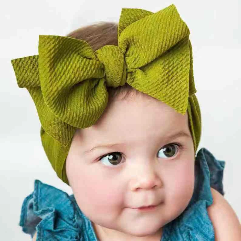 Gold Velvet Bow Baby Hair Band For Kids Baby Hair Accessories bow tie baby headband