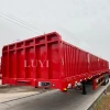 Good Price 3 Axle 60 Ton Removable Container Semi-trailer Column Board Bulk Cargo Trailer Side Wall Truck Semi Trailer for sale