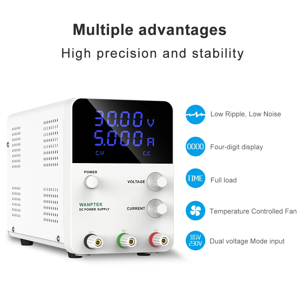 GPS605D High Efficiency Stable Dc Power Supply 60v / 5a 300w Single Output Dual Led Display Switching Power Supply