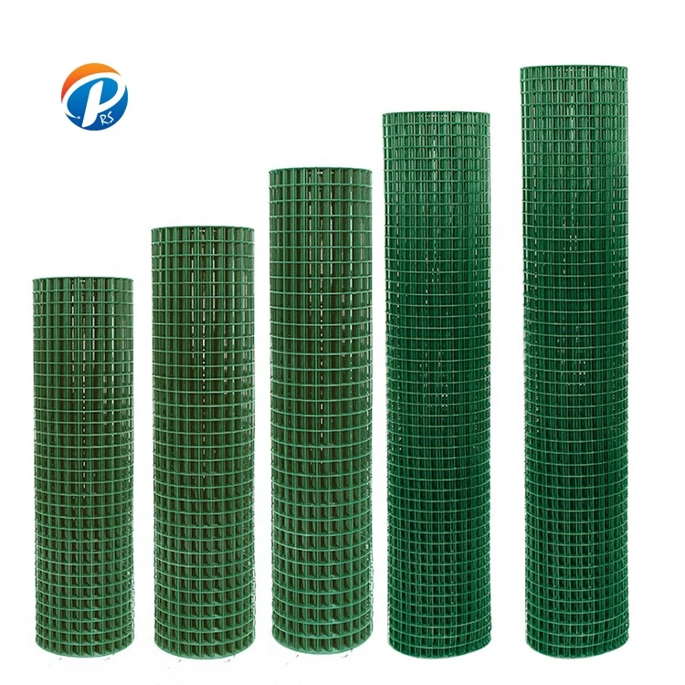 Green pvc coated iron netting welded wire mesh for fence
