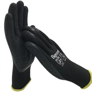 Guanti Rivestiti in Lattice Certificato Ce per la lavorazione del giardino edile 15 gauge nylon crinkle latex coated glove