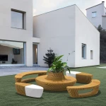 H336 Outdoor furniture chair table flower pot sets hotel garden sets home furniture restaurant other commercial garden furniture