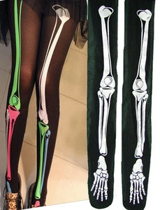 Halloween accessory pantyhose bone printed tights