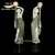 Import hand made black angel marble statue light pillar from China