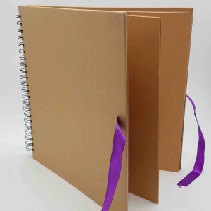 Hardcover Scrapbook Photo Album with Kraft Blank inner page, 40 Sheets, 12 x 12 Inches
