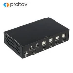 HDMI 2.0 KVM Switch 4X1Supports 4K60Hz 444 HDR High Quality Metal Case 4 Port  HDMI KVM Switcher