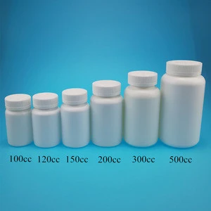 HDPE white pharmaceutical plastic pill bottles / medical plastic vial / plastic medicine container