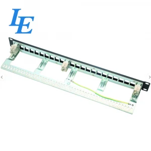 High Density 19 Loaded 24 Port Cat6 Patch Panel Network Patch Panel With RJ45 Keystone Jack