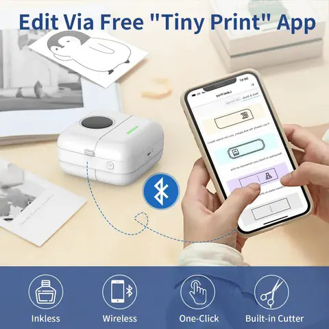 Buy High Display Smart Pocket Mini Photo Thermal Label Printer Portable ...